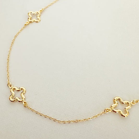 COLAR FIORI 40 cm - BANHO DE OURO 18k