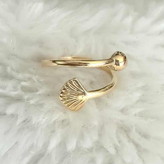 ANEL DEDINHO REGULAVEL - BANHO DE OURO 18k