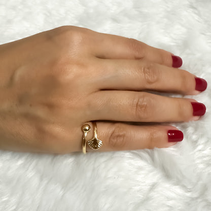 ANEL DEDINHO REGULAVEL - BANHO DE OURO 18k