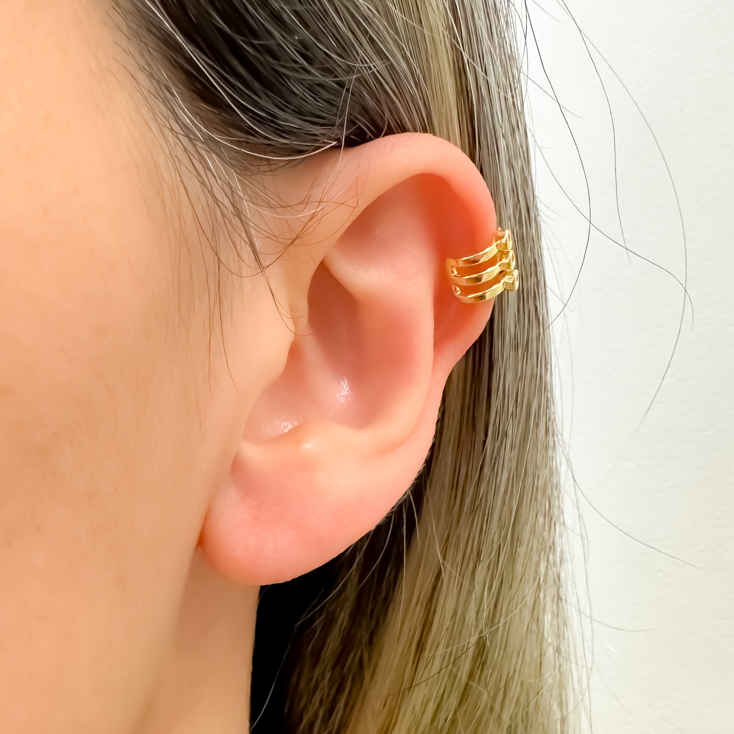 PIERCING EAR CUFF PAULA - BANHO DE OURO 18k