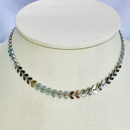 CHOKER BRISA 45 CM - BANHO DE RÓDIO BRANCO