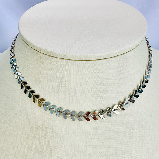 CHOKER BRISA 45 CM - BANHO DE RÓDIO BRANCO