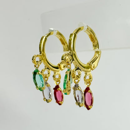 BRINCO COLORS  - BANHO DE OURO 18K