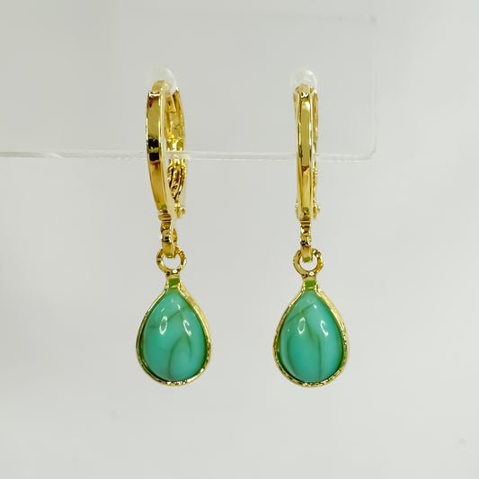 BRINCO BLUE EYES  - BANHO DE OURO 18k