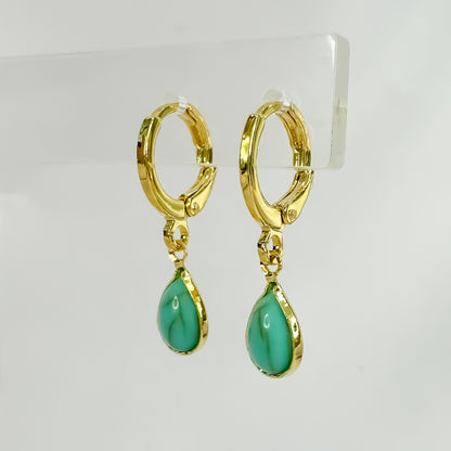 BRINCO BLUE EYES  - BANHO DE OURO 18k