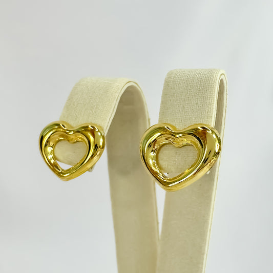 BRINCO OPEN HEART 1,1CM - BANHO DE OURO 18k