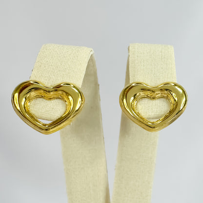 BRINCO OPEN HEART 1,1CM - BANHO DE OURO 18k