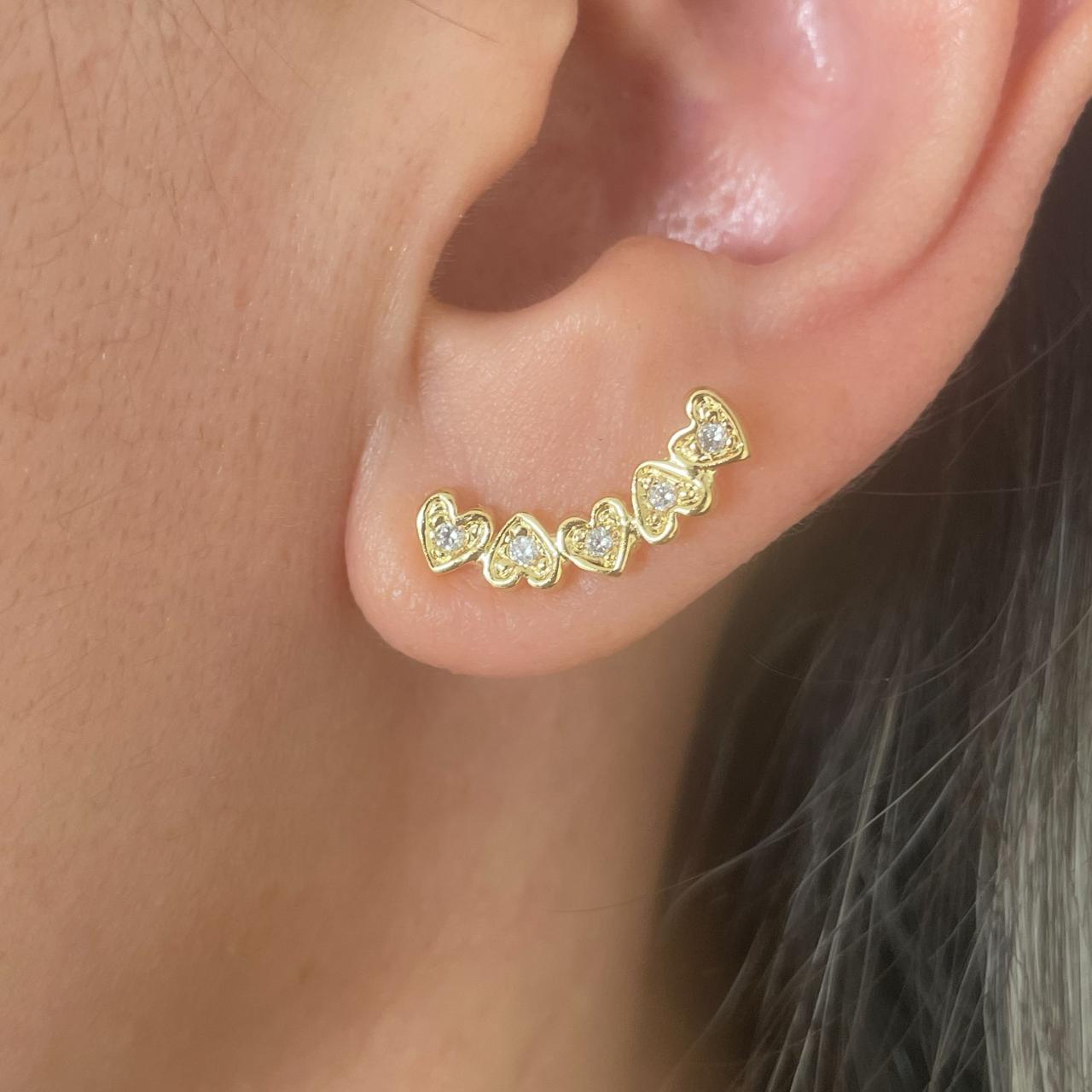 BRINCO ARIANE  - BANHO DE OURO 18k