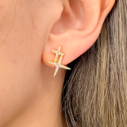 BRINCO TWINS  - BANHO DE OURO 18k