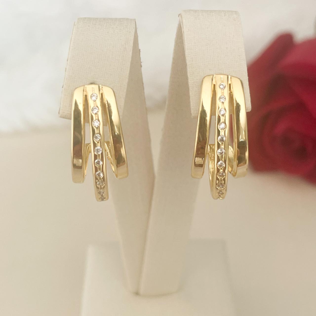 BRINCO LAVINIA  - BANHO DE OURO 18K
