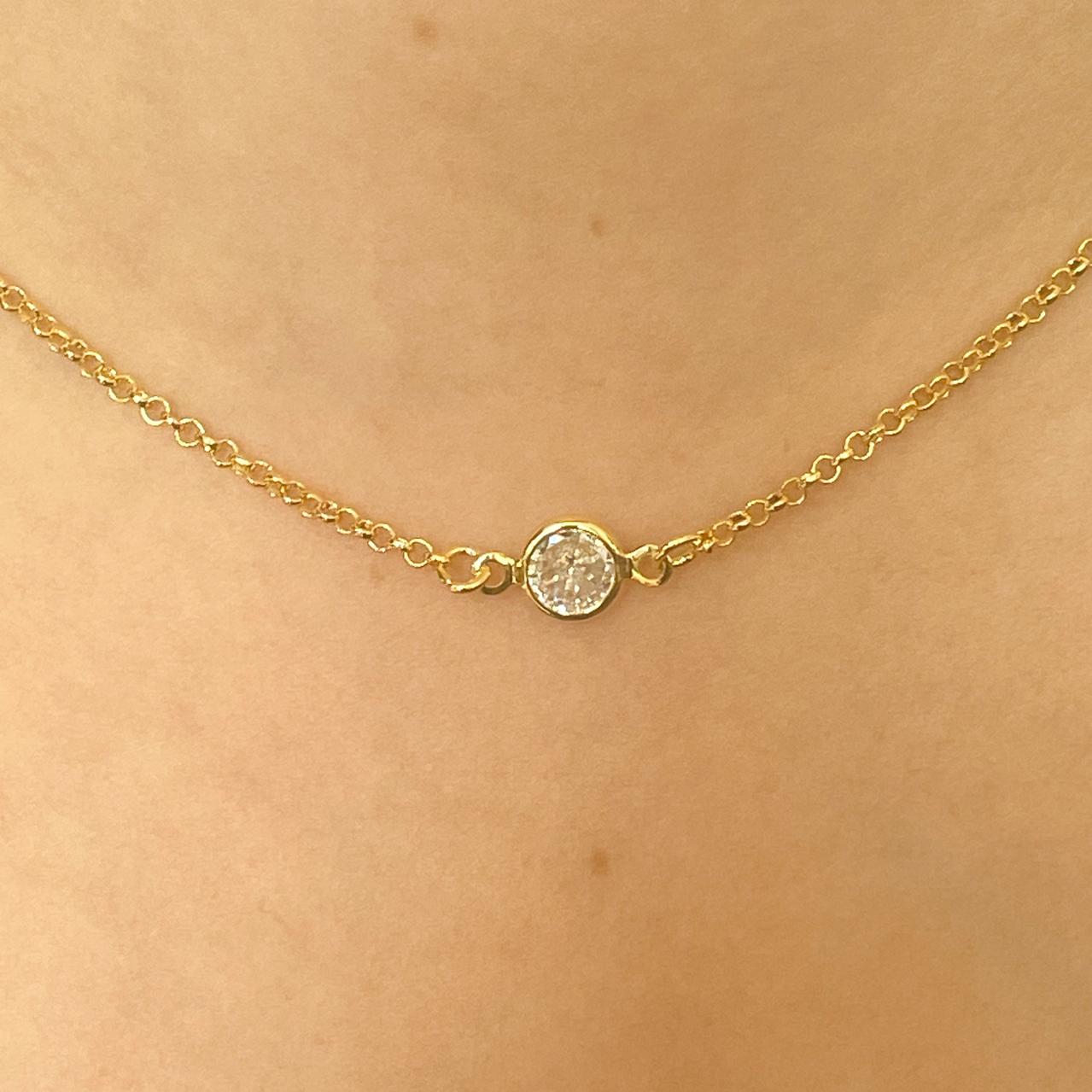 BACK NECKLACE STARS  - BANHO DE OURO 18k