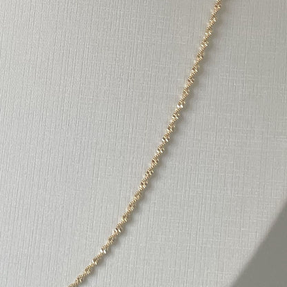 COLAR DAMA 60 CM - BANHO DE OURO 18k