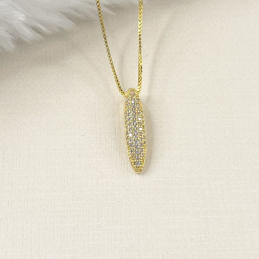 COLAR E PINGENTE CHOSEN  - BANHO DE OURO 18k