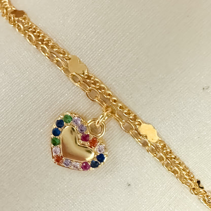 PULSEIRA TWO WAYS  - BANHO DE OURO 18k