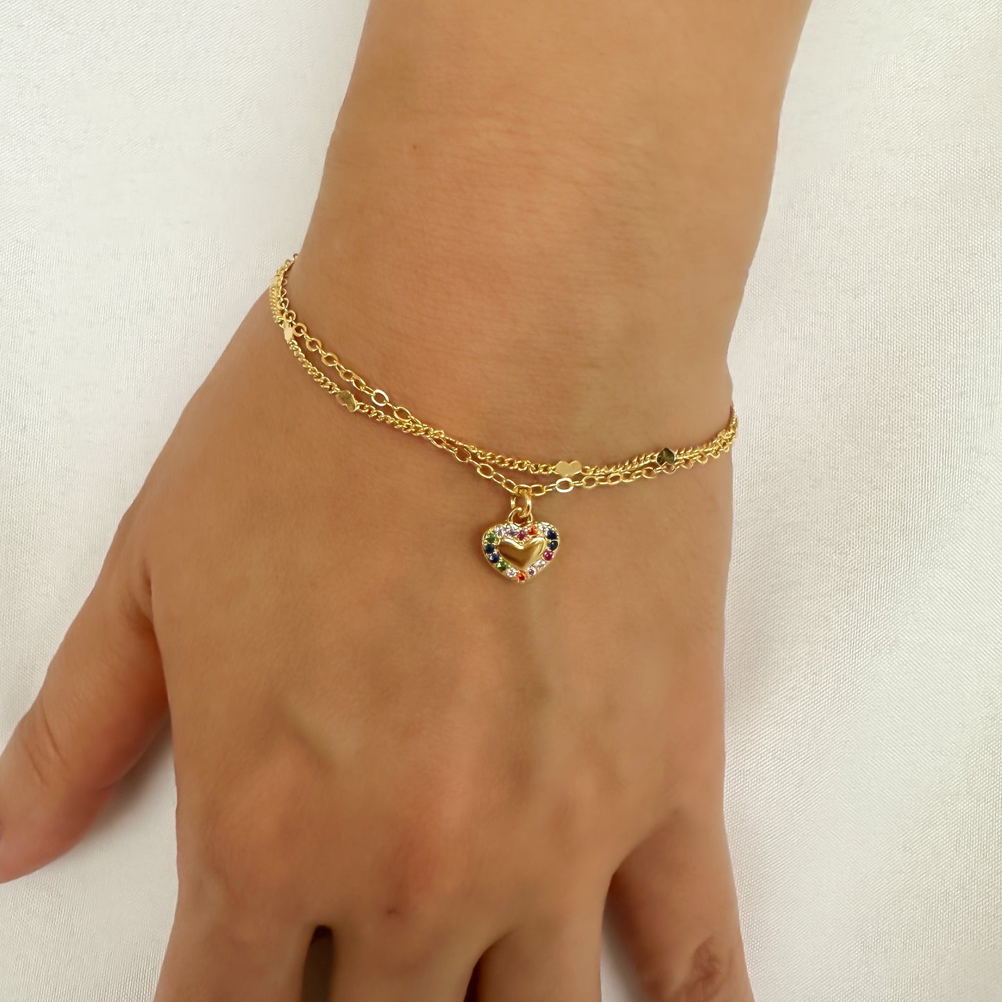 PULSEIRA TWO WAYS  - BANHO DE OURO 18k