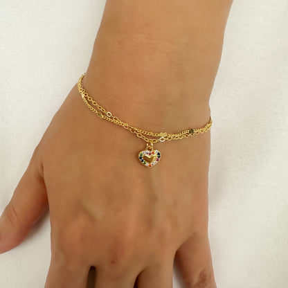 PULSEIRA TWO WAYS  - BANHO DE OURO 18k