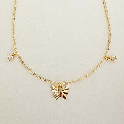 TORNOZELEIRA BUTERFLY  - BANHO DE OURO 18k