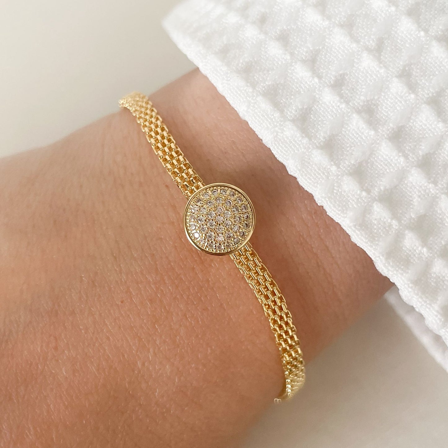 PULSEIRA ONDINA  - BANHO DE OURO 18k