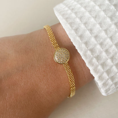PULSEIRA ONDINA  - BANHO DE OURO 18k