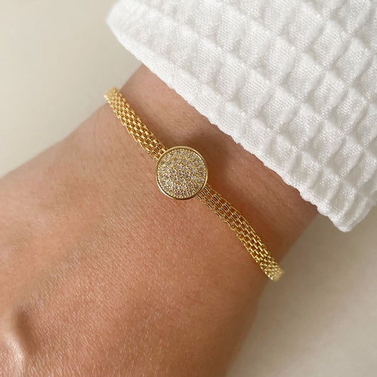 PULSEIRA ONDINA  - BANHO DE OURO 18k
