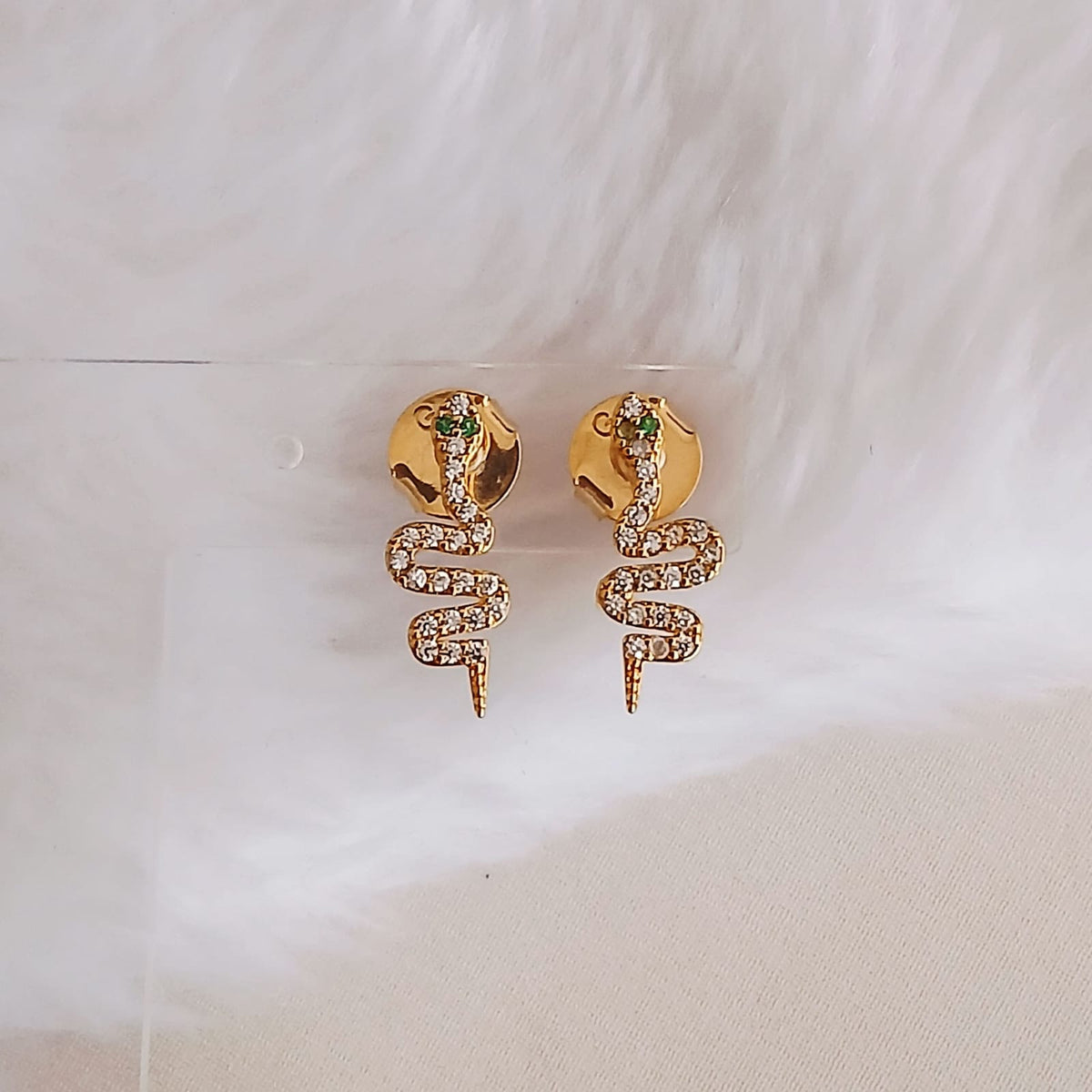 BRINCO SNAKE PEQ - BANHO DE OURO 18k