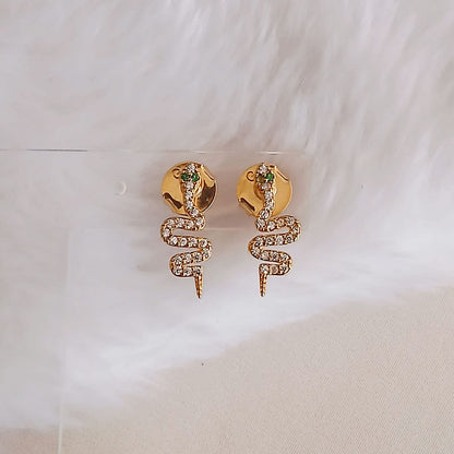 BRINCO SNAKE PEQ - BANHO DE OURO 18k