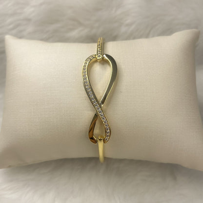 BRACELETE INFINITY  - BANHO DE OURO 18k