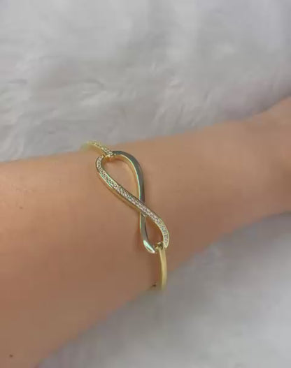 BRACELETE INFINITY  - BANHO DE OURO 18k